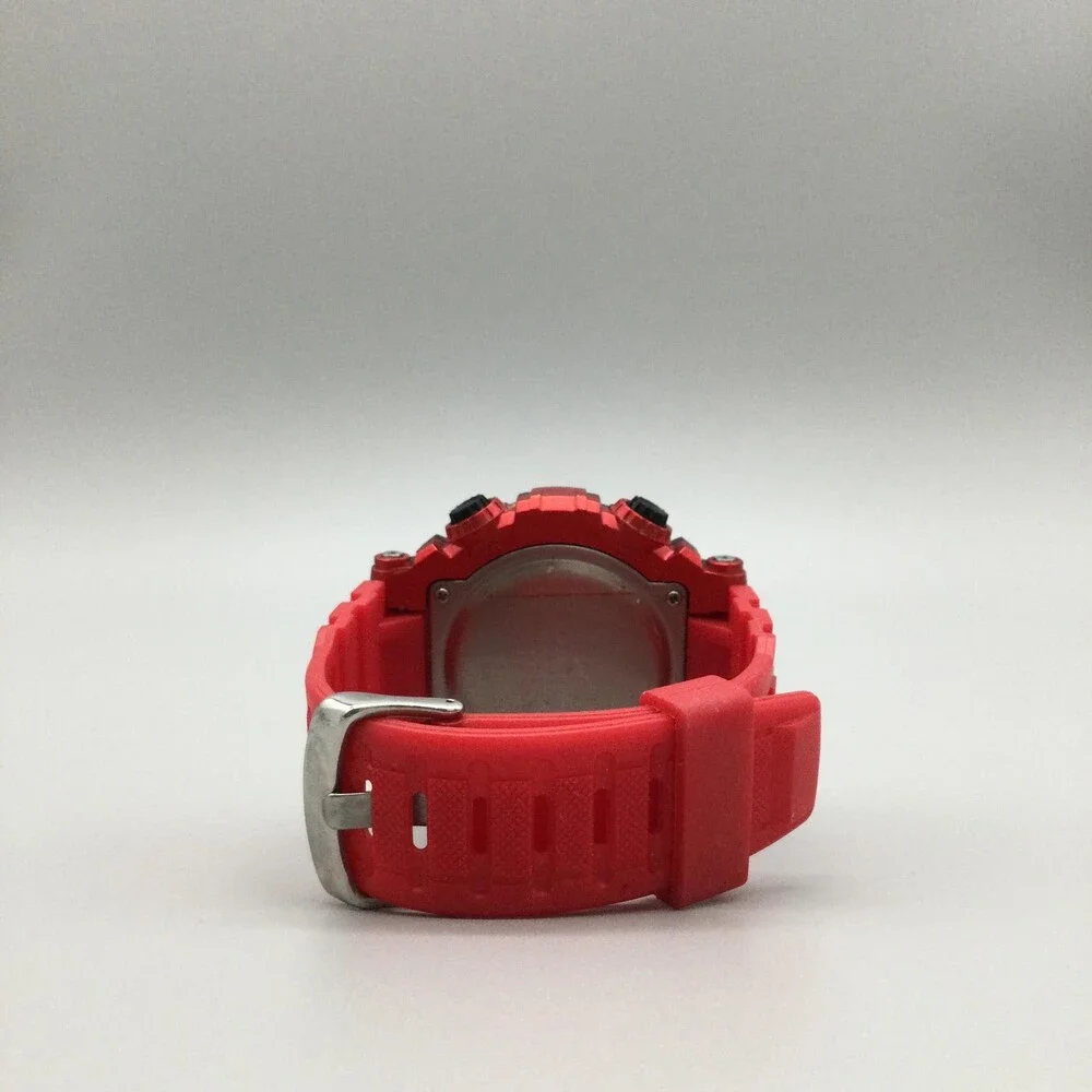 Armitron Pro Sport Mens Watch 53mm Gray Digital Backlight Red Resin Alarm 100M